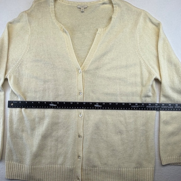 Talbots Womens Ivory Cardigan V-Neck Angora 3X Academia Classic Minimalist Chic - Picture 9 of 15